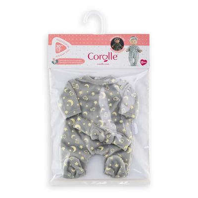 Corolle poppen pyjama en hoofdband, 30cm - glow in the dark