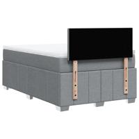 Boxspring met matras stof lichtgrijs 140x190 cm - thumbnail