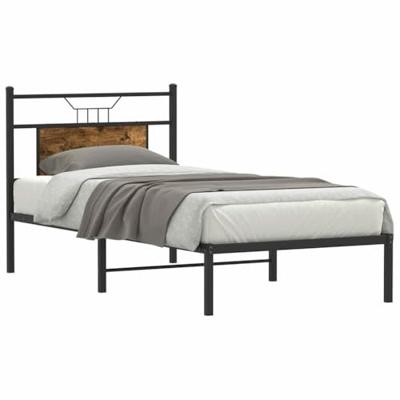 Bedframe zonder matras hout gerookt eikenkleurig 90x190 cm