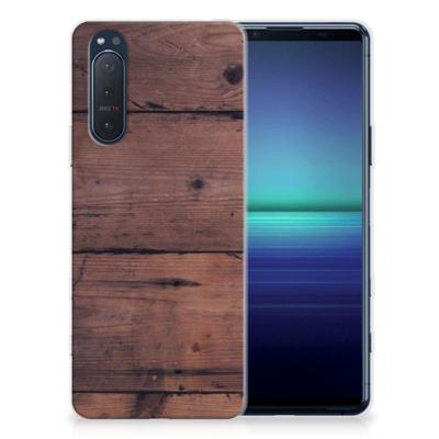 Sony Xperia 5II | Bumper Hoesje | Old Wood Sony Xperia 5II | Bumper Hoesje | Old Wood