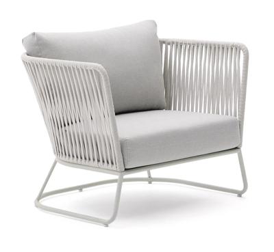 Kave Home Outdoor Fauteuil 'Saconca' Gevlochten touw, kleur Grijs