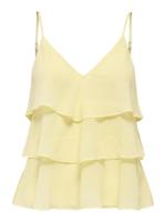 Only Onllinn Life Flounce Singlet Wvn Noos Tops En Singlets Double Cream - thumbnail