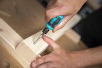 Wolfcraft Handschroevendraaier | Met bitopname | Kort | 76 mm | 1 stuk - 1239000 - thumbnail