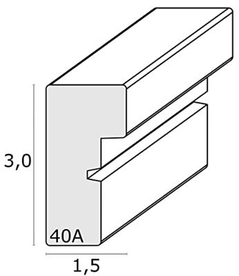 Deknudt S40AK1 P1 30x40 Wissellijst Papierformaat: 30 x 40 cm Wit