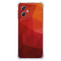 Shockproof Case voor Motorola Moto G54 Polygon Red - thumbnail