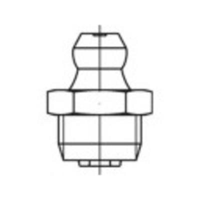 TOOLCRAFT Conische smeernippel Staal galvanisch verzinkt kwaliteit 5.8 100 stuk(s)