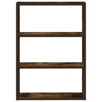 Wandschap 43x9x60 cm bewerkt hout gerookt eikenkleurig - thumbnail