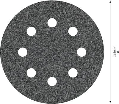 Bosch Accessories Best for Stone 2608605558 Excenterschuurpapier Met klittenband, Geperforeerd Korrelgrootte (num) 80 (Ø) 115 mm 5 stuk(s)