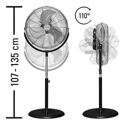 Trotec Statiefventilator TVM 18 S zwart | 107 t/m 135 cm - TRO014349