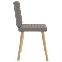 Eetkamerstoelen 4 st draaibaar stof taupe - thumbnail