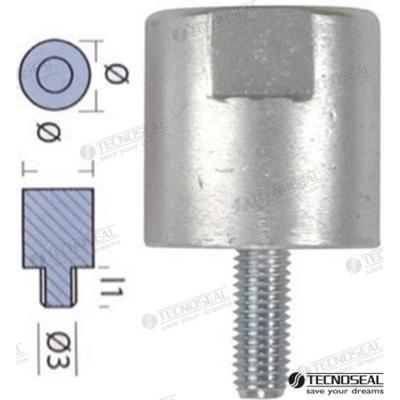 Ánodos para Yanmar - Yanmar TEN01310 - ANODO YANMAR BARRA MOTOR ZINC Ø 40MM