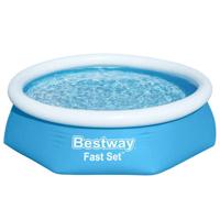 Bestway fast set zwembad opblaasbaar rond 244x66 cm - thumbnail