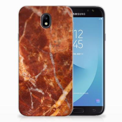 Samsung Galaxy J7 2017 | J7 Pro | TPU | Siliconen hoesje | Marmer Bruin