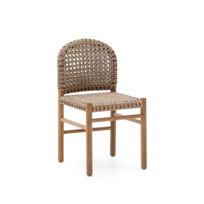 Kave Home Tuinstoel 'Tavira' Teakhout en touw