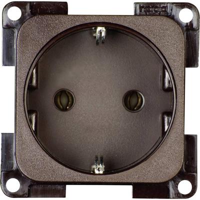 inprojal elektrosysteme Inzetstuk Wandcontactdoos met randaarde Bruin 102563