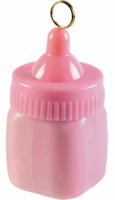 Amscan Ballongewicht babyfles roze 9 cm | 24 stuks - thumbnail