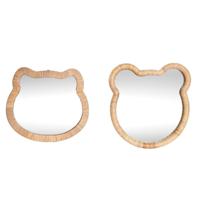 Wandspiegel Home ESPRIT Natuurlijk 40 x 3 x 42 cm 40 x 3 x 43 cm (2 Stuks) - thumbnail