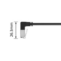 ACT Zwarte 1.5 meter U/FTP CAT6A LSZH Slimline patchkabel met RJ45 connectoren 90° haaks beneden na - thumbnail