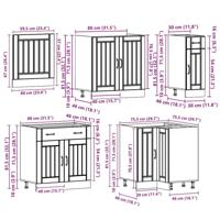 11-delige Keukenkastenset Lucca bewerkt hout wit - thumbnail