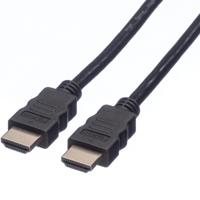 ROLINE HDMI High Speed kabel met Ethernet, TPE, zwart, 1 m - thumbnail