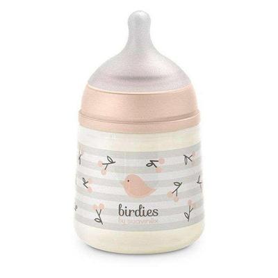 SUAVINEX Birdies Babyfles - SX Pro S Speen - 150 ml - 0 tot 3 maanden - Roze SUAVINEX Birdies Babyfles - SX Pro S Speen - 150 ml - 0 tot 3 maanden - Roze
