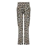 Geisha winter wide broek meisjes - zwart/zand - AOP luipaard - thumbnail