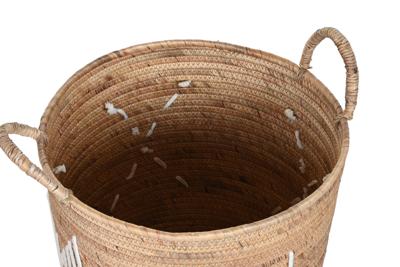 Mandenset DKD Home Decor Wit Natuurlijk Touw Zeegras Boho 46 x 46 x 48 cm