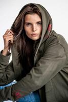 D-Robe badjas met capuchon - groen-m - thumbnail