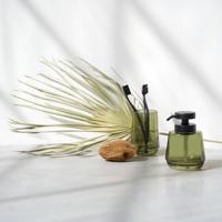 Badkamerset - Zeepdispenser 380 ml / Tandenborstelbeker Sealskin Mood Groen - thumbnail