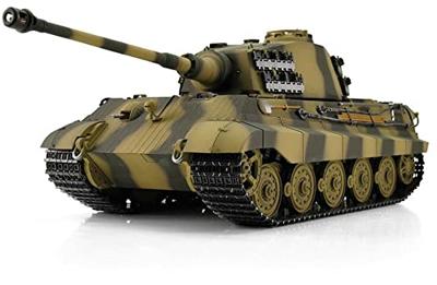 Torro Pro-Edition RC Tank 1/16 Königstiger camo BB + rook luxe houten krat - thumbnail