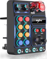 PXN CB1 Button Box - Zij Paneel voor Gaming Stuur, ETS2 Hulp Controller - Alleen voor PC | 19 Sim Knoppen, RGB, USB, Klem | Knoppen Kast voor Truck, Race, Vliegtuig en Boerderij Simulatie Spellen - thumbnail