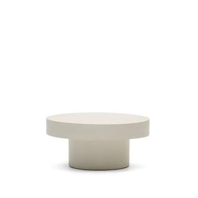 Kave Home Aiguablava salontafel Ø66 cm cement Wit