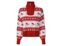 esmara Dames gebreide schipperstrui (L (44/46), Rood) - thumbnail