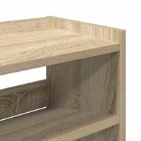 Schoenenrek 80x25x100 cm bewerkt hout sonoma eikenkleurig - thumbnail