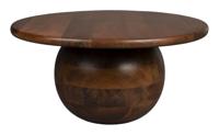 Dutchbone Ronde Salontafel 'Oblivian' Mangohout, 70cm - thumbnail
