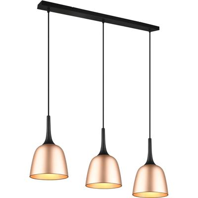 Stijlvolle LED Hanglamp - 3-lichts Rond - Mat Goud Aluminium - E27 Fitting