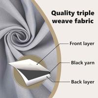 VidaXL Zwart-out gordijnen met ringen 2 pcs metaalgrijs 225 x 140 cm - thumbnail