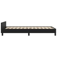 Bedframe met hoofdbord kunstleer zwart 100x200 cm - thumbnail