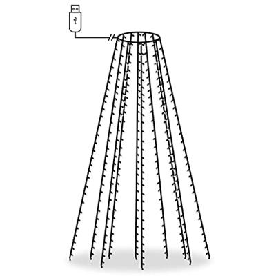 Kerstboomverlichting met 300 LED's koudwit net 300 cm Kerstboomverlichting met 300 LED's koudwit net 300 cm