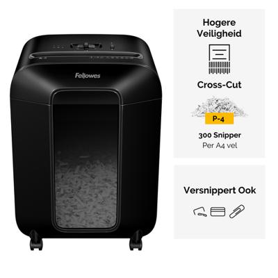 Papierversnipperaar Microsnippers Fellowes 4400801 19 L 4 x 40 mm Zwart