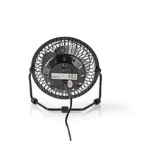 Nedis Tafelventilator | 100 mm | 3 W | 1 Snelheid | Zwart | 1 stuks - FNDK1BK10 FNDK1BK10 - thumbnail