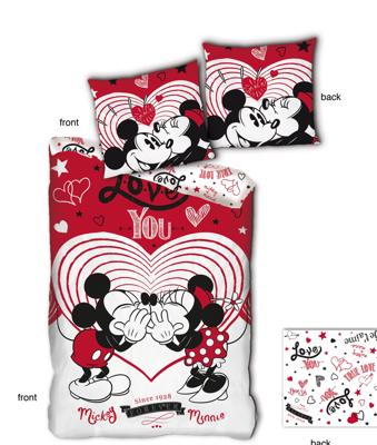 Disney Minnie Mouse Dekbedovertrek Love You- 140 x 200 cm - Polyester