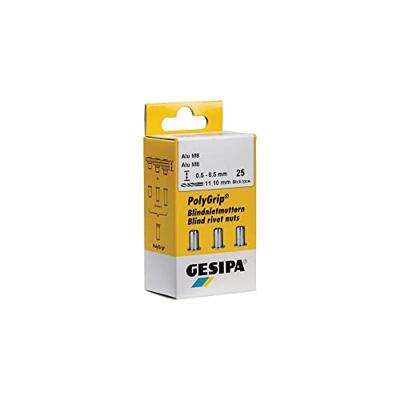 Gesipa Blindklinkmoer | klinknagelschacht d x l 11 x 20 mm M8 | staal | 25 stuks - 1464915 1464915 Gesipa Blindklinkmoer | klinknagelschacht d x l 11 x 20 mm M8 | staal | 25 stuks - 1464915 1464915