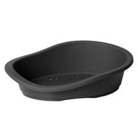 duvoplus, Ergonomische mand van kunststof, klassiek, 79 x 55 x 22 cm, antraciet, mand van robuust kunststof, geperforeerde bodem voor optimale ventilatie, met antislipvoeten, gemakkelijk te wassen - thumbnail
