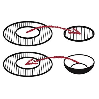 tepro Garten Guss-Wok-Einleger Wok Gietijzeren pan-inzet Zwart