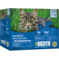 Bozita Indoor & Sterilised vlees stukjes in saus multipack natvoer kat 12 x 85 g - thumbnail