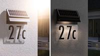 Paulmann 94694 Solar Housenumber Huisnummerlamp op zonne-energie Energielabel: A (A - G) Warmwit Zwart - thumbnail