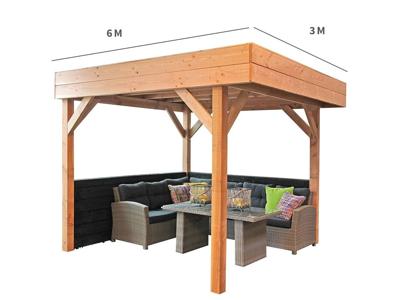 Veranda Overkapping Buitenkans 63, 600 cm x 300 cm Buitengewoon Boet - Buitengewoon de boet