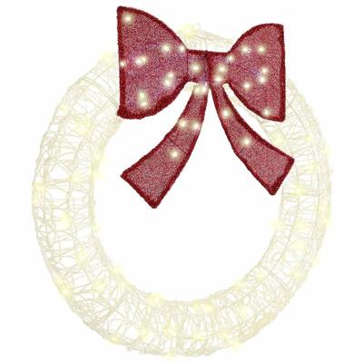 Krans met LED -striplichten Warmwit 90 cm Acryl Krans met LED -striplichten Warmwit 90 cm Acryl