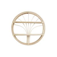 Planken DKD Home Decor Voor aan de muur Natuurlijk Rotan 2 Planken (60 x 14 x 60 cm) - thumbnail